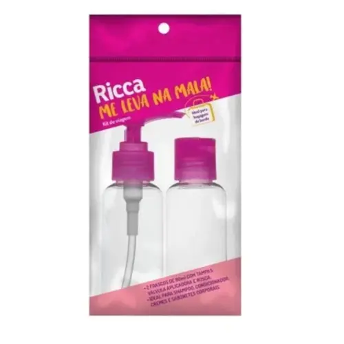 Kit de Viagem Case com Dois Frascos Colors Ricca Cod. 3320