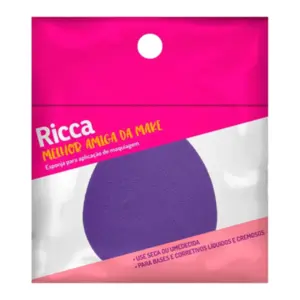 Esponja para Maquiagem Ricca Make Up Perfect tamanho M Com 1 unidade