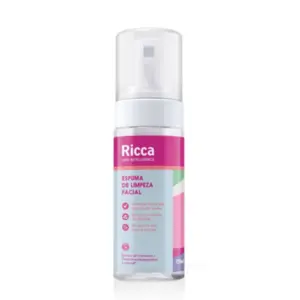 Espuma de Limpeza Facial Ricca Limpeza Facial suave e purificante Com 1 unidade