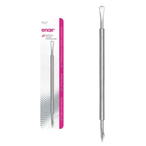 Espátula de inox Belliz Enox com silicone e ponta dupla Com 1 unidade