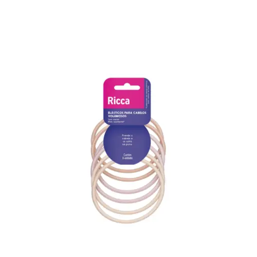 Elástico para Cabelo Ricca Invisível Volume Hair Blond Com 100 unidades
