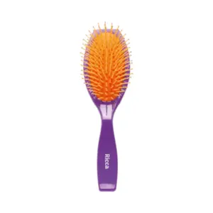 Escova Oval almofadada Ricca Purple para todos os tipos de Cabelo Com 1 unidade