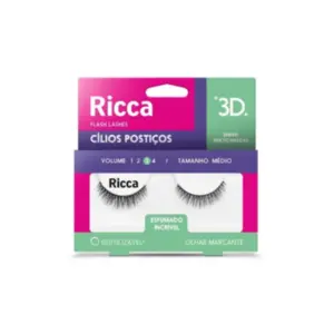 Cílios Postiços Ricca Belliz Volume 03 Médio 406 Com 1 unidade