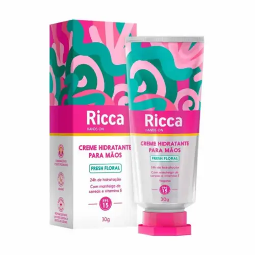 Hidratante para mãos Ricca FPS15 Fresh Floral Com 60 g