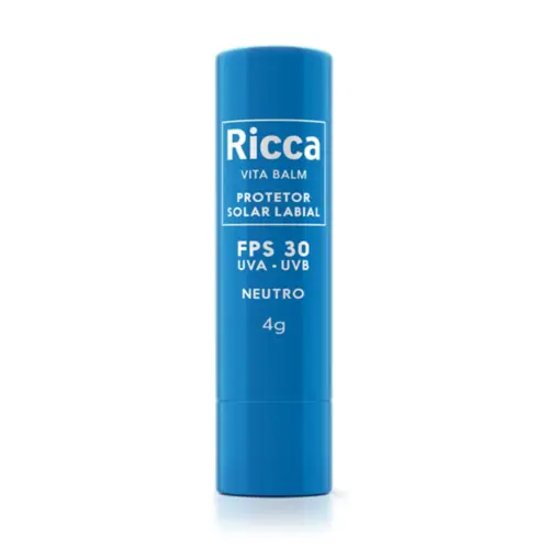 Hidratante Labial Ricca Neutro FPS 30 Com 1 unidade