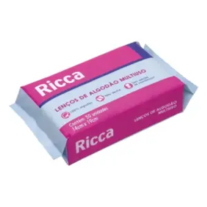 Lenço de algodão multiuso Ricca embalagem prática