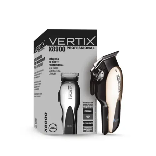 Máquina de Corte Vertix Profissional sem cabo X8900 Chrome Lithium Bivolt Com 1 unidade