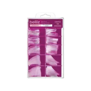 Unhas Postiças Belliz Curva C Transparente Com 100 unidades