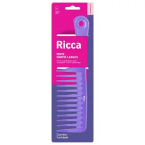 Pente Ricca Basic Dentes Largos Com 1 unidade