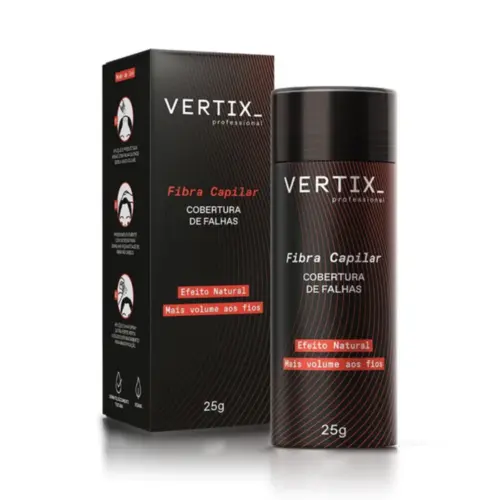 Fibra Capilar para Cabelos pretos Vertix 25g Com 25 g