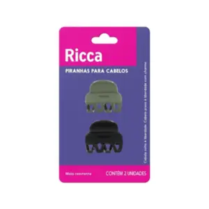 Piranha para Cabelo Ricca Classic Mini Winter Com 2 unidades