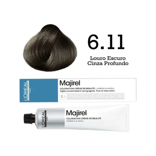Coloração L'Oréal Professionnel Majirel 6,11 Puro Escuro Cinza Profundo Com 50 g