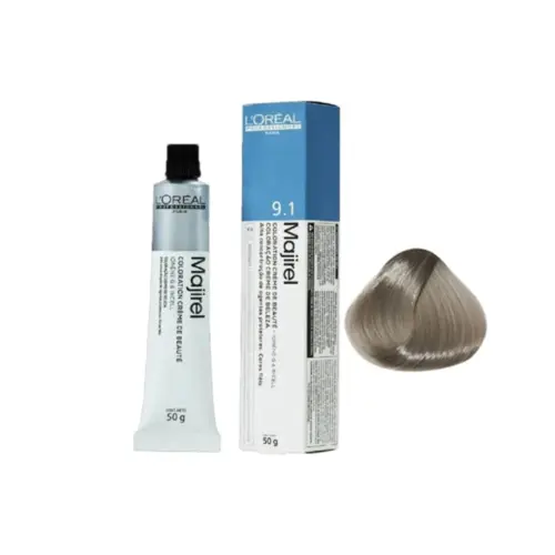 Coloração L'Oréal Professionnel Majirel 9.1 Louro Muito Claro Acinzentado Com 50 g