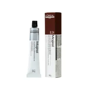 Coloração L'Oréal Professionnel Majirel 8.34 Louro Claro Dourado Acobreado Incolor Com 50 g