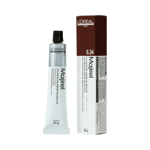 Coloração L'Oréal Professionnel Majirel 6.34 Louro Escuro Acobreado Com 50 ml