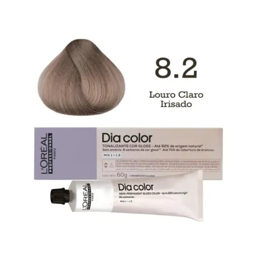 Coloração L'Oréal Professionnel Tom 8.2 Louro Claro Acinzentado Com 60 g