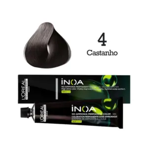 Coloração L'Oréal Professionnel Inoa 4 Castanho Com 60 g