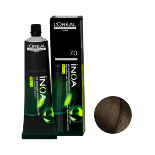 Coloração L'Oréal Professionnel INOA 7.0 Castanho Claro Com 60 g