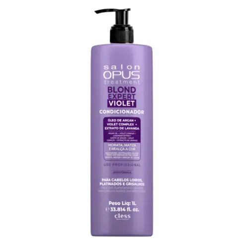 Condicionador Salon Opus Violet Desamarelador Com 1000 ml
