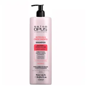 Shampoo Salon Opus Cless Nutrição e Crescimento Com 1000 ml