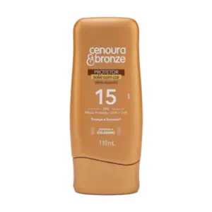 Protetor Solar Cenoura & Bronze Fps15 com Cor Efeito Dourado 110ml