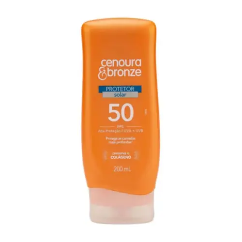 Protetor Solar Corporal Cenoura & Bronze FPS 50 Creme Com 200 ml
