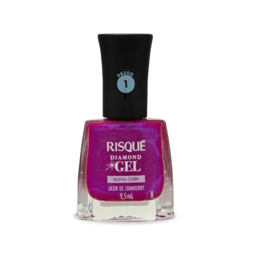 Esmalte Risqué Gel Licor Cranberry Com 9,5 ml