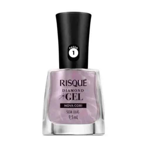Esmalte Risqué Diamond Gel Seda Lilás Com 9,5 ml