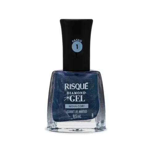 Esmalte Risqué Diamond Gel Sorbet de Mirtilo Com 9,5 ml