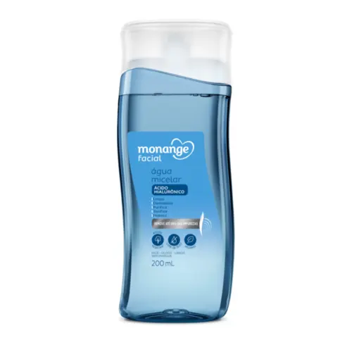 Água Micelar Monange Facial com Ácido Hialurônico 200ml