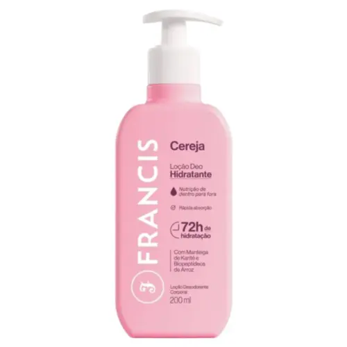 Loção Hidratante Francis Cereja Com 200 ml