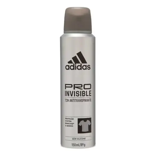 Desodorante Antitranspirante Aerossol masculino Adidas Pro Invisible Performance sem Mancha Com 150 ml