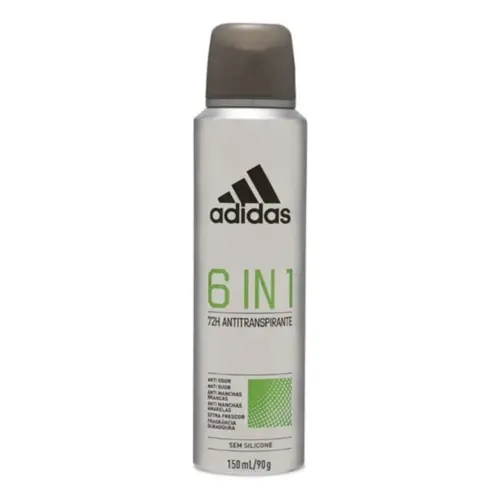 Desodorante Antitranspirante Aerossol adidas 6 in 1 Com 150ml