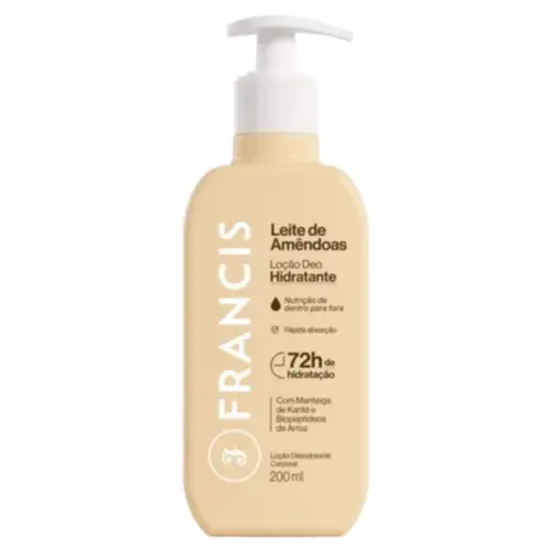 Loção Hidratante Francis Leite De Amêndoa Com 200 Ml