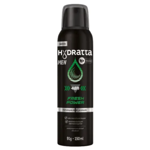 Desodorante Aerossol Hydratta Men Fresh Power Coty Brasil Com 150 ml
