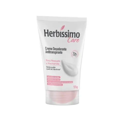 Desodorante Creme Herbíssimo Rosa mosqueta e niacinamida bisnaga