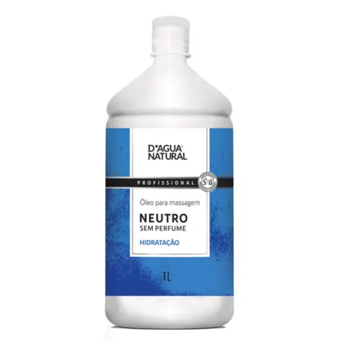 Óleo de Massagem neutro D'Água Natural sem perfume Com 1 L