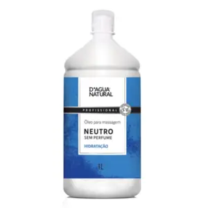 Óleo de Massagem neutro D'Água Natural sem perfume Com 1 L