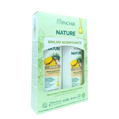 Kit Acidificante Inoar Nature Shampoo e Condicionador Com 300 ml e 200 ml