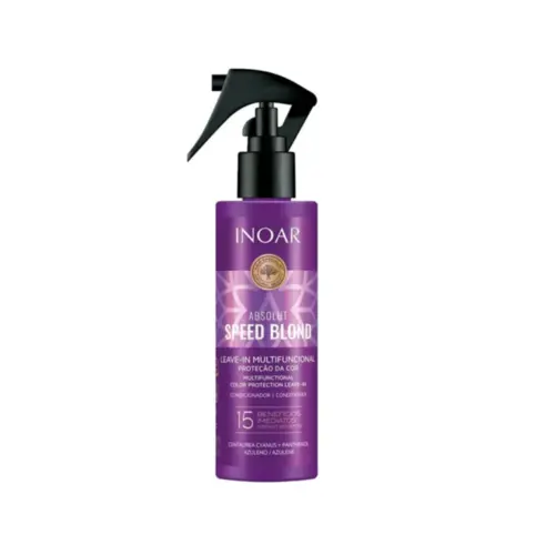 Leave-in finalizador Inoar Speed Blond fluído termoativado para Cabelos loiros Com 200 ml