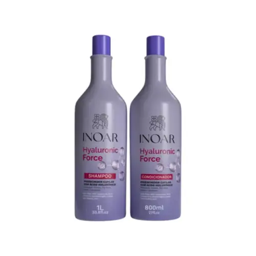 Kit Shampoo e Condicionador Inoar Hyaluronic Force Com 1L e 800ml