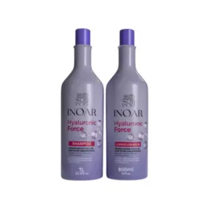 Kit Shampoo e Condicionador Inoar Hyaluronic Force Com 1L e 800ml