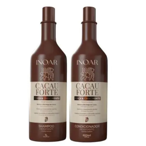 Kit Shampoo e Condicionador Inoar Cacau Forte Com 800 ml