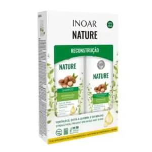 Kit Shampoo e condicionador Inoar Nature Reconstrução Com 300 ml e 200 ml
