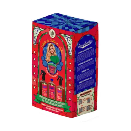 Kit Rapunzel Lola Cosmetics Shampoo Tônico e Leave in Com 3 unidades de 230 ml
