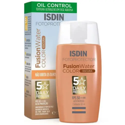 Protetor Solar FOTOProtetor ISDIN FUSION WATER escura FPS50 50ml