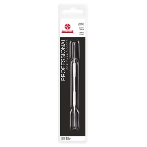 Palito para Unhas Mundial modelo 375M aço inox ponta em rosca para fixar algodao cabo antideslizante Com 1 unidade
