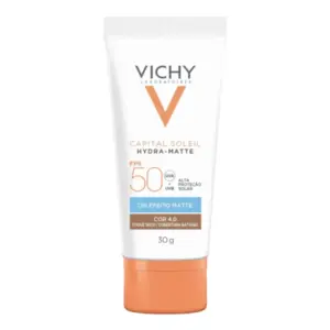 Protetor Solar Facial Vichy Hydra-Matte Cor 4.0 Fps50 30g