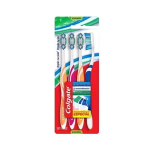 Escova Dental Colgate Tripla Ação Média Com 4 unidades