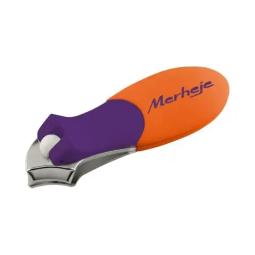 Cortador de Unha Merheje Touch violeta e laranja Com 1 unidades
